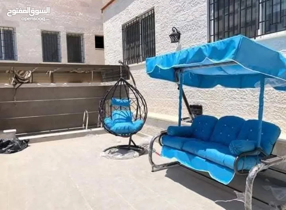 افضل انواع المراجيح الثلاثية ومراجيح عش البلبل الحجم الجامبو واطقم الراتان  نخب اول ومكفوووووووول