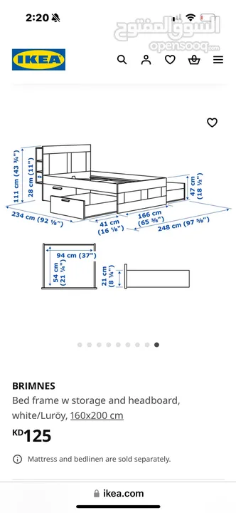 IKEA modern bedroom set size 160*200