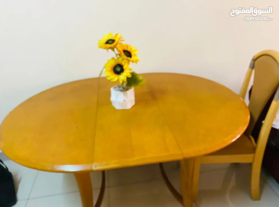 Dining table with single chair