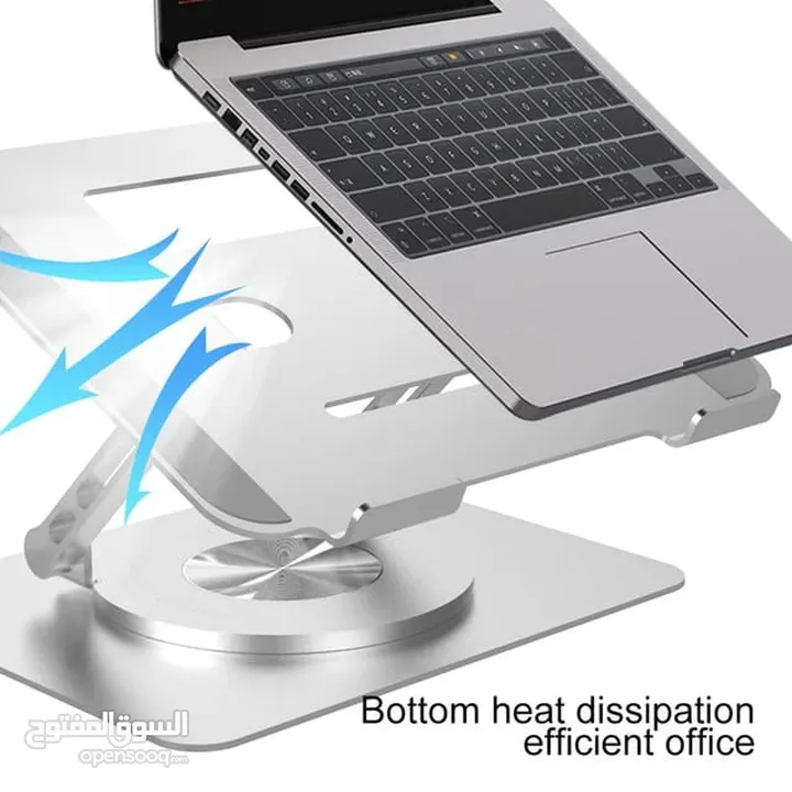 ستاند Laptop مناسب لجميع الأجهزة يتيح الحركة 360 درجة وبعدة درجات للميلان