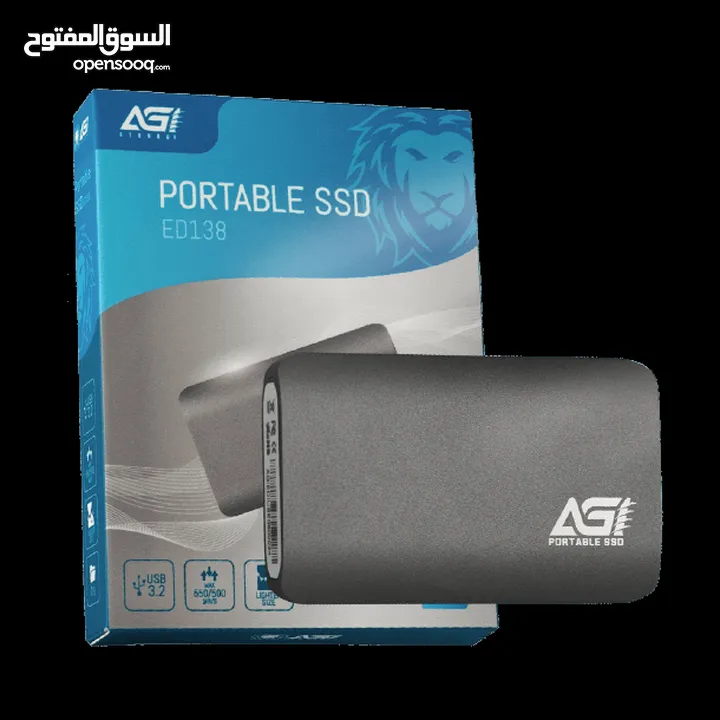 AGI PORTABLE 512 SSD ED138 SSD خارجي فائق السرعة  اسس دي