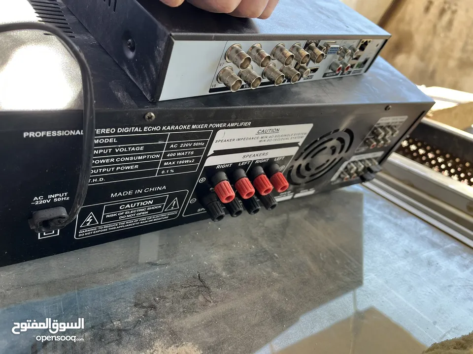 Dave 8 كاميرات  جهاز صوت امبلي فير سماعة سقف  عدد 8  محول للكاميرا 12v 200w السعر 70 دينار