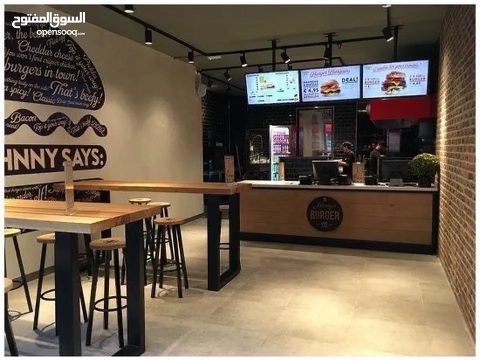 مطعم برجر وسناكات وشاورما للبيع شغال الى الأن