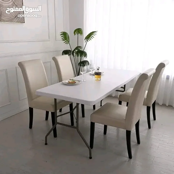 طاوله سفره كبيره قابله للطي عشكل شنته،متعددة الاستعمال ،عزايم رحلات مكاتب مزارع
