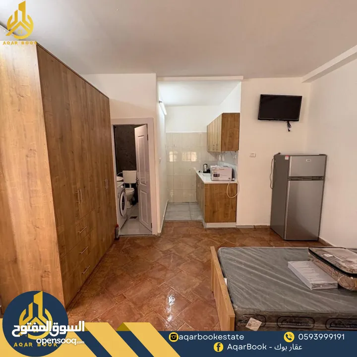 استوديو مفروش للايجار في الماصيون بالقرب من بنك القدس