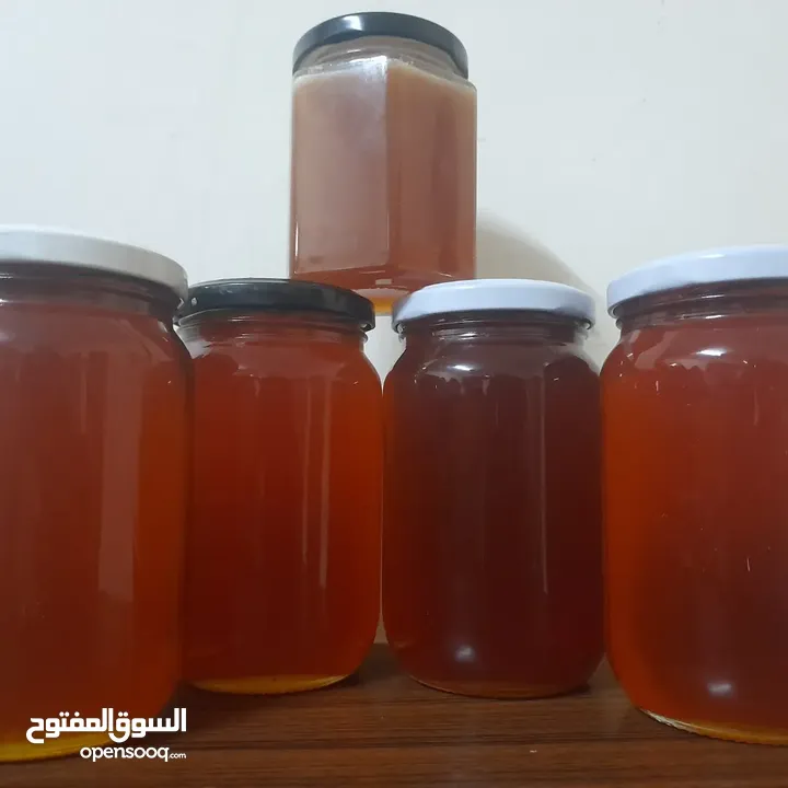 عسل طبيعي 100%  العسل الطبيعي الفاخر الابيض القرغيزي والأسود والأحمر وغذاء الملكات