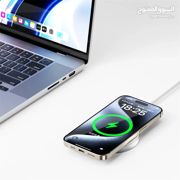 WiWU  Wireless Charger Aluminum alloy magnetic  wireless charger -NEW -MEGAByte