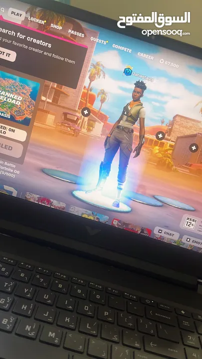 حساب فيه 67,500 vbucks