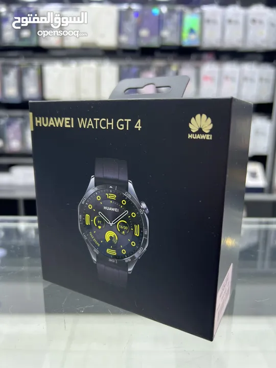 HUAWEI GT4 black (46mm) ساعة هواوي 4 باللون الاسود قياس 46 مم  العرض لفترة محدودة ( كمية محدودة )