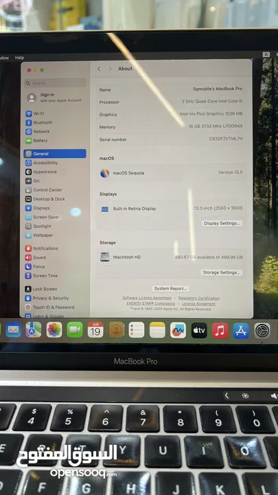 MacBook Pro 2020 13,3 inch 512GB / 8G core i5