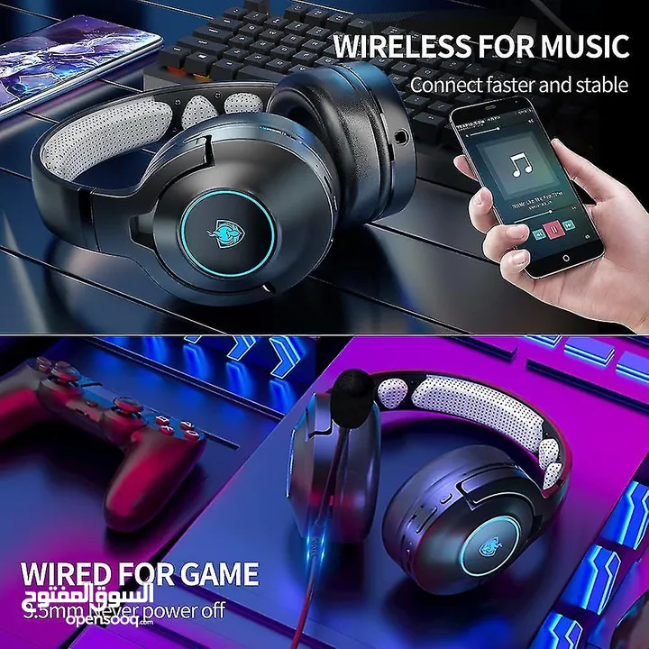GAMING Q9 HEADSET FOR PS4 WIRELESS HEADSET-فونيكس سماعه قيمينق سلك ووايرلس للألعاب PS4