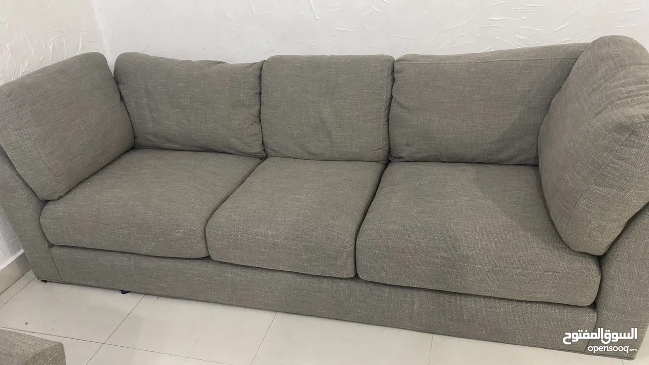 Sofa with centre table and TV trolley