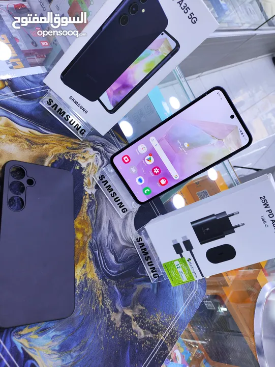 جهاز وكالة علفحص SAMSUNG A35 جيجا 256 رام 16 معه بكج هدية معه كرتونه