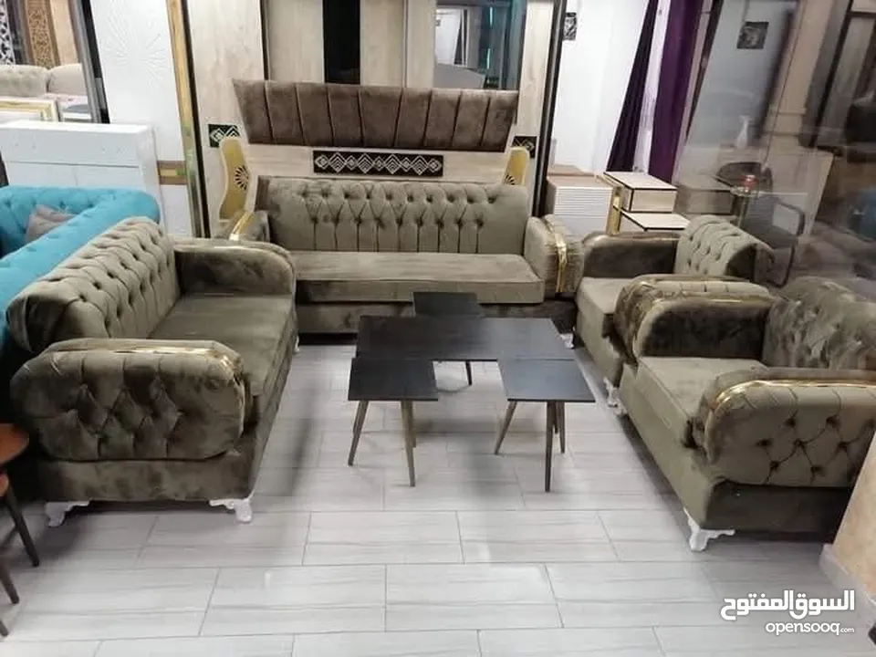 طقم ستيل فل كبتونيه 7 مقاعد