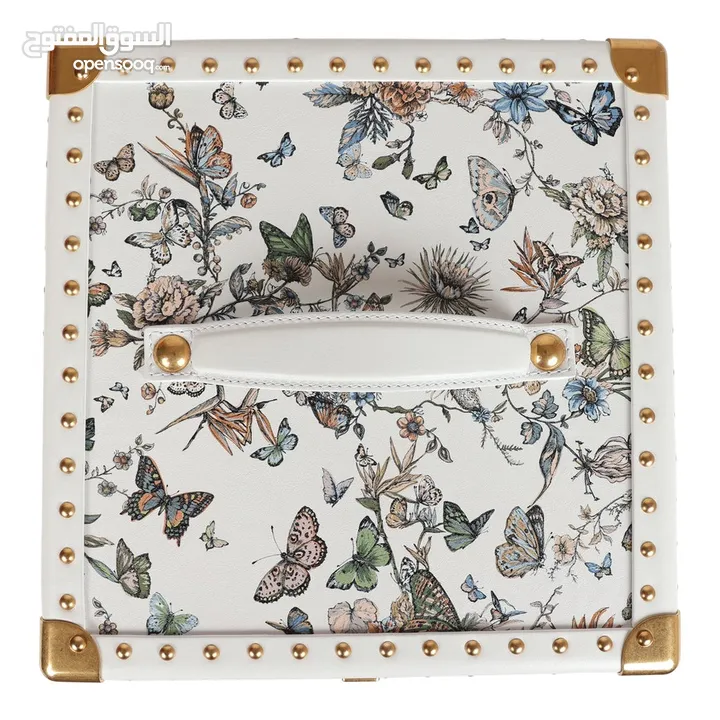 Christian Dior Micro Lady Dior with Small Trunk Multicolor Embroidered Calfskin Light Gold Hardware
