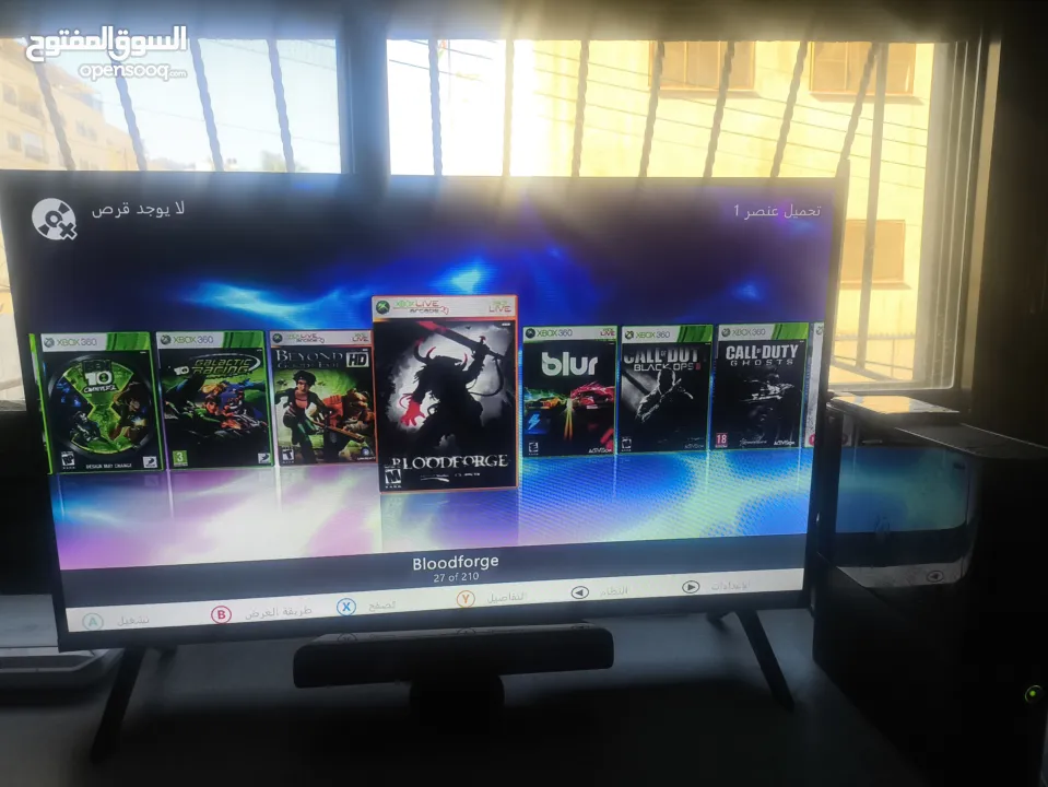 xbox360 مجدد مهكر مع ايد و250 لعبة من افضل الالعاب وكونيكت السعر 550 شيكل غير قابل للتنزيل