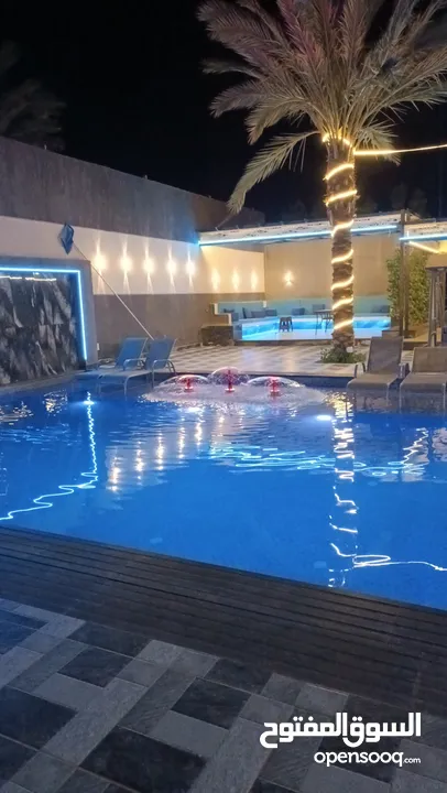 شاليه البحر الميت اول الراما جديد وفخم ومميز للايجار اليومي اوشهري او سنوي