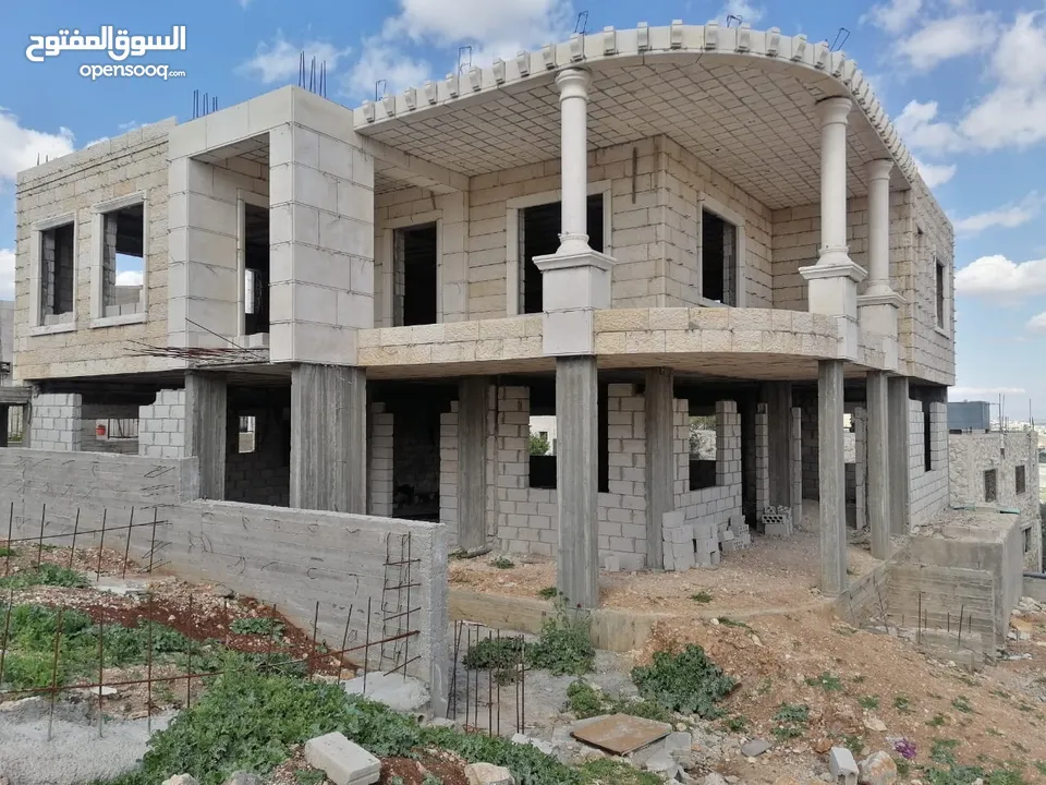 فرصة ذهبية – بيت طابقين عظم للبيع في إربد / الحصن – موقع استراتيجي وقابل للتشطيب حسب ذوقك