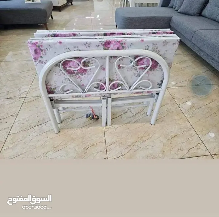 جديد وفرنا سرير حديد قابل للطي ومريح   سرير حديد ابيض قابل للطي    تصميم عملي وعصري