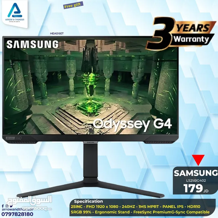 شاشة سامسونج Monitor Samsung G4 25inch بافضل الاسعار