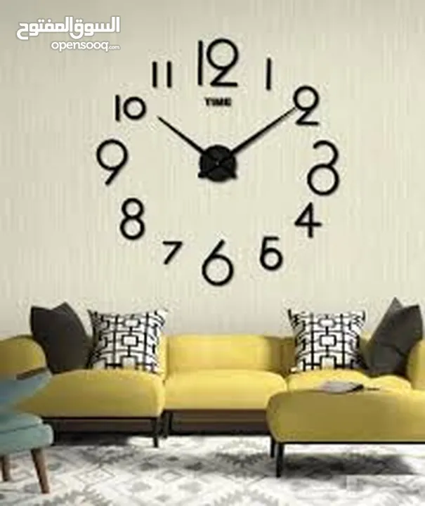 ساعه  حائط  ضخمه ديكور  ساعة  لون ذهبي و اسود و فضي مرآه و بني  حجمين