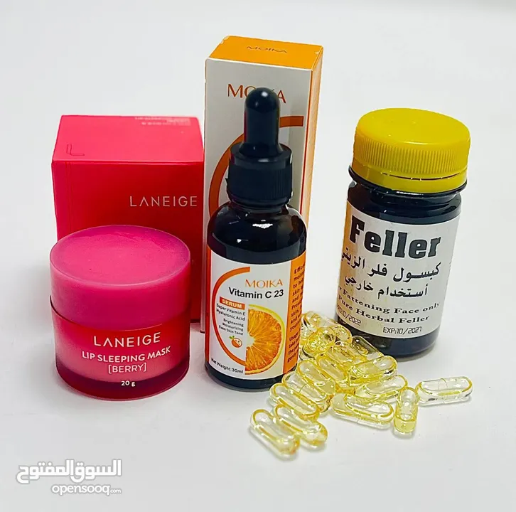 عرض خاص+كبسول الفلر وسيروم ومرطب شفه