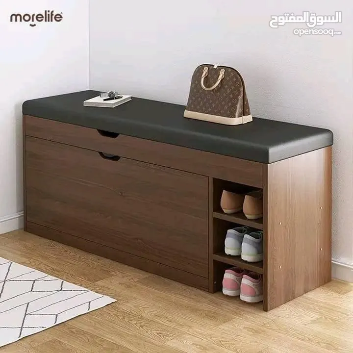 حل أنيق لترتيب مدخل بيتك   خزانة أحذية مع مقعد مريح – قطعة عملية وعصرية بقطعة واحدة رف قلاب