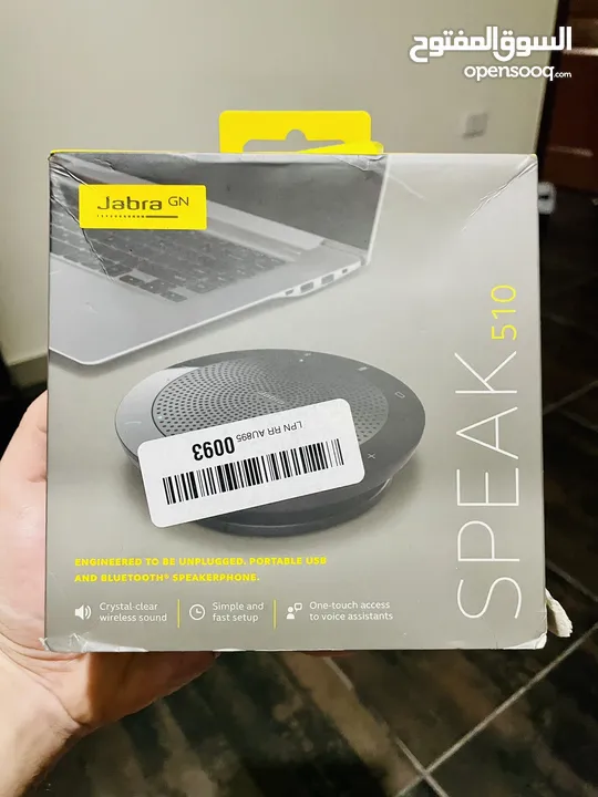 Jabra Speak 510 Portable BLUETOOTH & USB Speaker.  Speak 510 جهاز سماعة جابرا