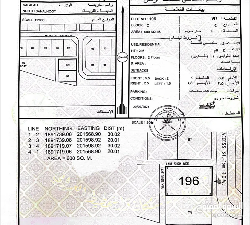 ارضين صك  ركنيات طاقة مربع س مساحة كبيرة 1252