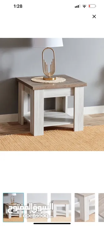 طاولة تلفزيون مع طاولة وسط و2 طاولات جانبيات فقط 55 bd