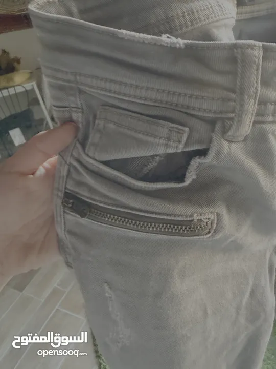 Distressed Skinny Jeans (olive green)