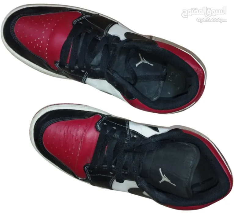 Jordan Men's Air Jordan 1 Low Bred Size  بوت نايك جوردن 1 10