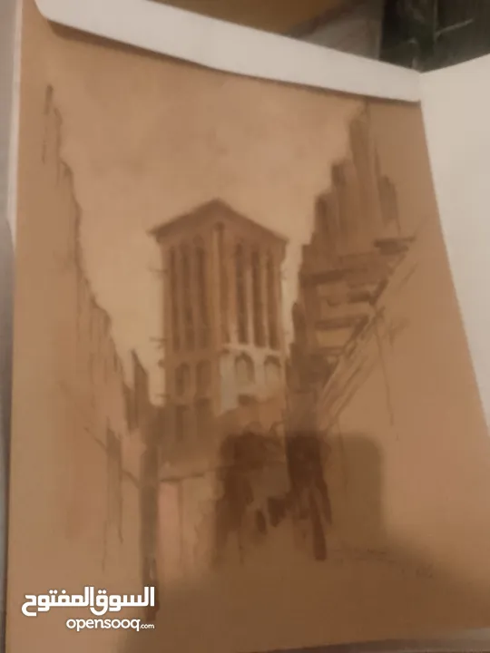 رسم بيد الرسم العراقي توراث العراق مع توقيع رسم بيد عن العراق وثقافه
