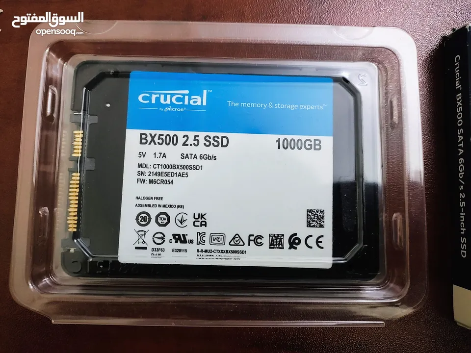 هارديسك Crucial BX500 1TB SSD  بالكرتون