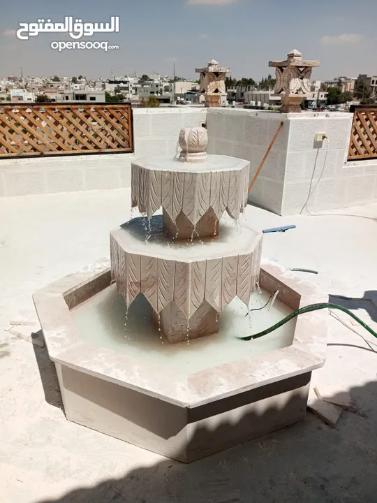 نوافير وشلالات وبابكيو حواض زريعه جميع انواع الحجر البناء والديكورات