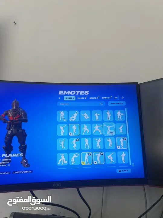 ‏حساب Fortnite للبيع 600 د.إ وايد أشياء نادرة (تحويل بس)