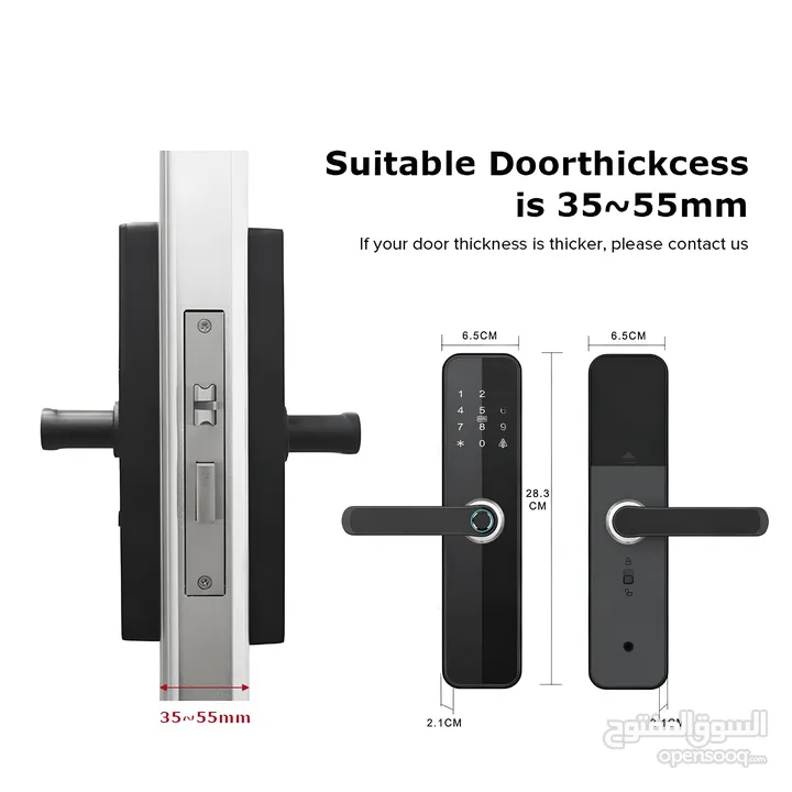قفل باب ذكي - Smart door lock - M10 - عدد لا محدود من المفاتيح مع كل قفل