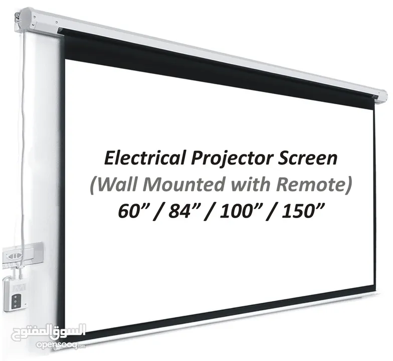 New Box Pack Projector & Screen 60",84",100",150"Tripod With Stand & Wall Mounted Electrical