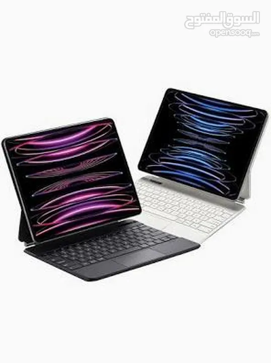 (الكيبورد مو اصلي يشتغل زين)   ايباد(رمادي غامق)و كيبورد   iPad Pro12.9 inch barely used w keyboard