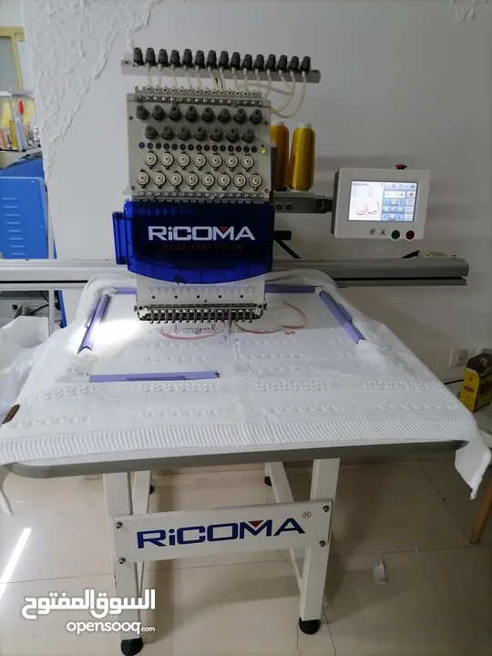 ماكينه تطريز كمبيوتر ريكوما راس واحده 15 ابره