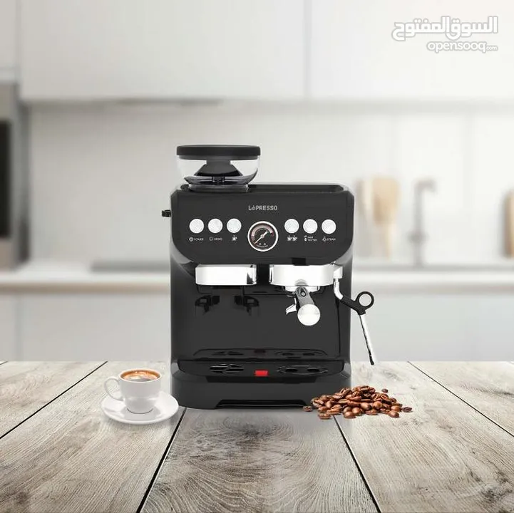 ماكينة إسبريسو نصف أوتوماتيكية من ليبريسو (LECMBGBK)  Lepresso Semi Automatic Espresso Machine