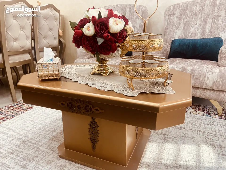 ‏طقم كنب صالة الضيوف جديد بحالة ممتازة