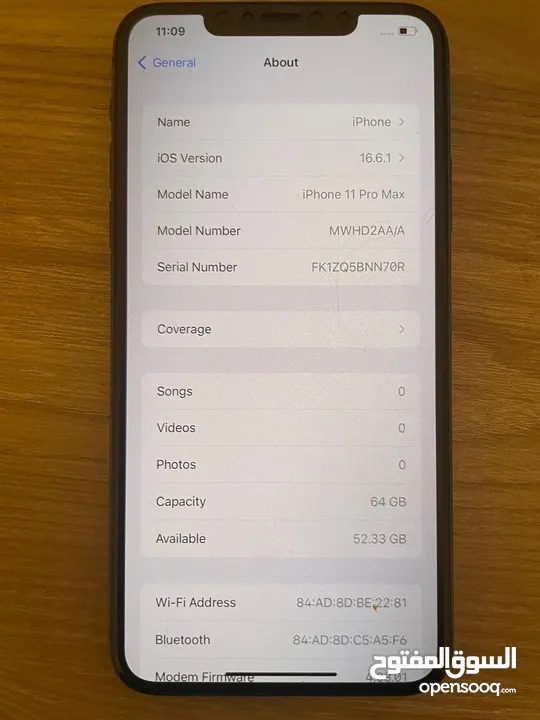 Iphone 11 Pro Max 64 gb       ايفون 11 برو ماكس