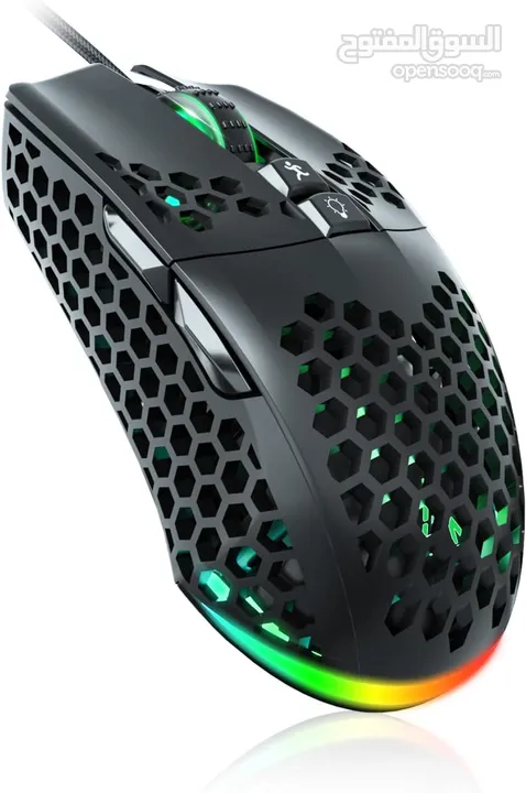 SOLAKAKA SM900 Wired Gaming Mouse with Honeycomb Shell USB ماوس سلكي للالعاب بألوان مختلفة