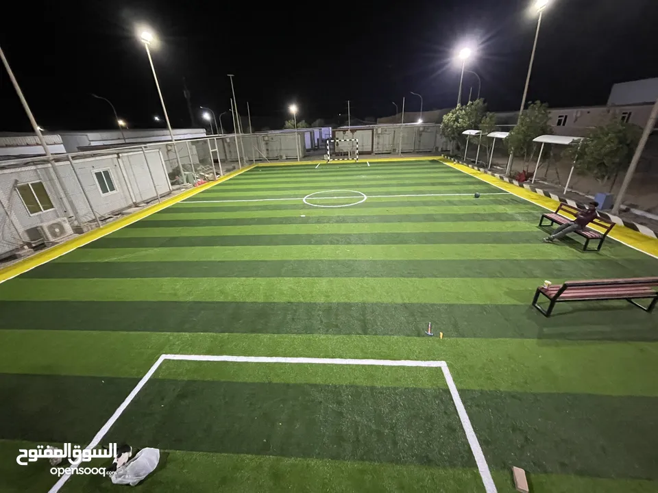 Artificial Football Groundwith (Romel,Rubber,Grass) . ملاعب كرة قدم صناعية (روميل،مطاط،عشب)