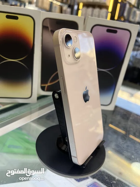 لون زهري مميزIphone 13 128 gb مستعمل بحالة الجديد