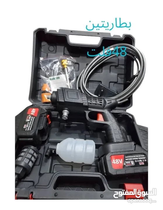 جيتور بطاريتين لغسيل السيارات ورش المبيدات الحشرية والزراعية وتنظيف البيوت والشبابيك بطاريتين