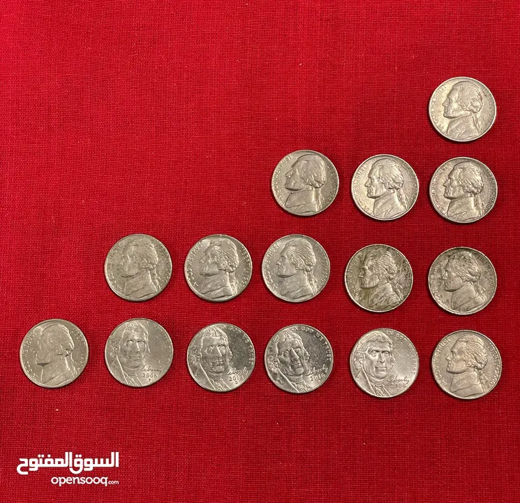 عملات معدنية أمريكية 213 قطعة. الاسعار داخل الوصف.