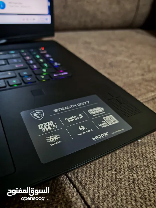 MSI Stealth GS77 i9-12th gen RTX3080TI 4k display بسعر مغري جدا
