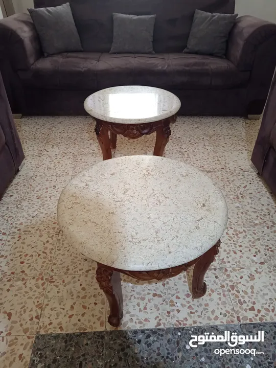 عرض لمدة 24ساعه طقم كنب مودرن وطاولات رخام  سعر مميز